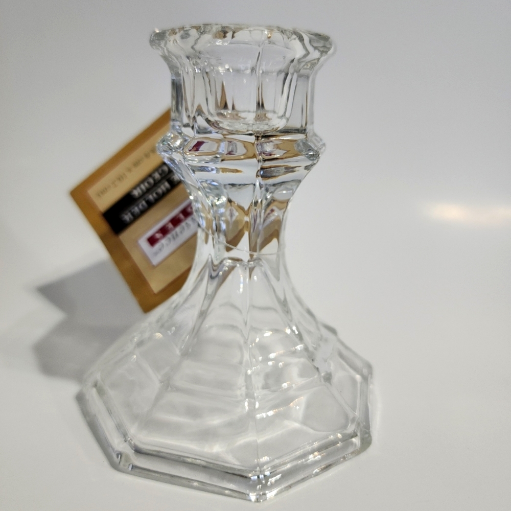 Glass Taper Candleholders    4 in.